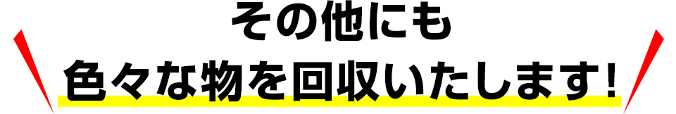 その他にも色々な物を回収いたします！